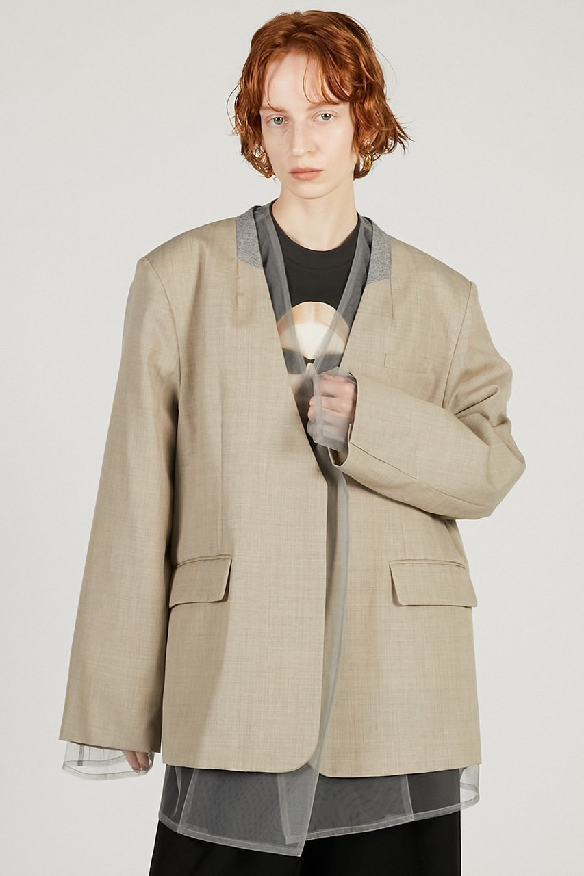 【プランク プロジェクト/PRANK PROJECT】のチュールレイヤードジャケット 人気、トレンドファッション・服の通販 founy(ファニー) 　ファッション　Fashion　レディースファッション　Fashion for Women　アウター　Coat / Outerwear Collection　レディースジャケット・軽アウター　Jackets　2026年　2026　おすすめ　Recommended / Our Picks　サテン　Satin, Glossy Fabric　ジャケット　Jacket, Outerwear　セットアップ　Set-Up, Coordinated Outfit　ダブル　Double, Double-Breasted　フロント　Front, Front Design　今季　This Season, Current Season　夏　Summer　春　Spring　S/S・春夏　SS, Spring/Summer, Warm Season　羽織　Haori, Light Jacket　other-5|ID: prp329100004800115 ipo3291000000034826141