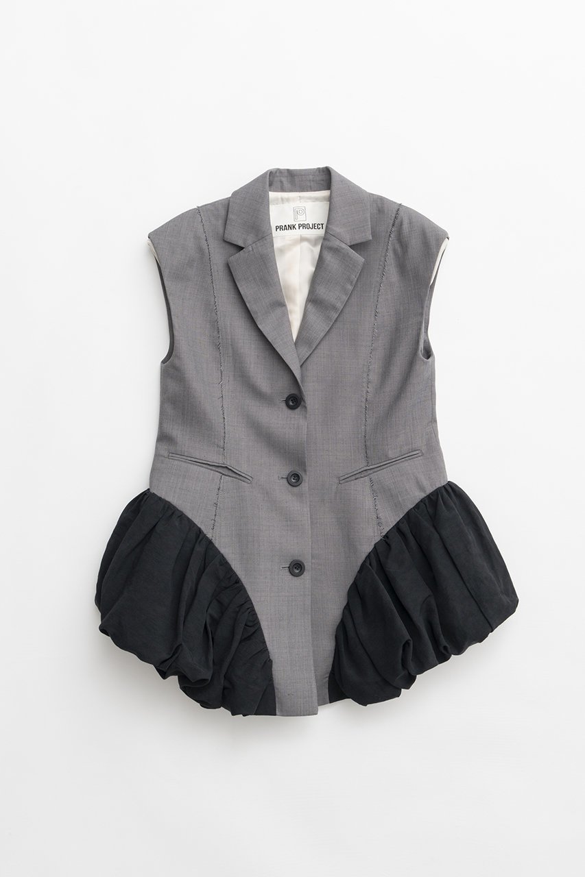 【プランク プロジェクト/PRANK PROJECT】のサイドバルーンジレ インテリア・キッズ・メンズ・レディースファッション・服の通販 founy(ファニー) ファッション Fashion レディースファッション Fashion for Women アウター Coat / Outerwear Collection レディースジャケット・軽アウター Jackets 2026年 2026 おすすめ Recommended / Our Picks ジャケット Jacket, Outerwear デニム Denim, Jeans Material バルーン Balloon, Balloon Silhouette ベスト Vest, Waistcoat マニッシュ Mannish, Boyish ミックス Mix, Mixed Style 夏 Summer 春 Spring S/S・春夏 SS, Spring/Summer, Warm Season GRY(グレー)|ID: prp329100004800116 ipo3291000000034826147