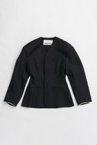 【プランク プロジェクト/PRANK PROJECT】のラウンドショルダーノーカラージャケット BLK(ブラック)|ID: prp329100004800121 ipo3291000000034826199