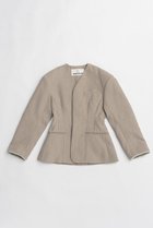 【プランク プロジェクト/PRANK PROJECT】のラウンドショルダーノーカラージャケット BGE(ベージュ)|ID: prp329100004800121 ipo3291000000034826200