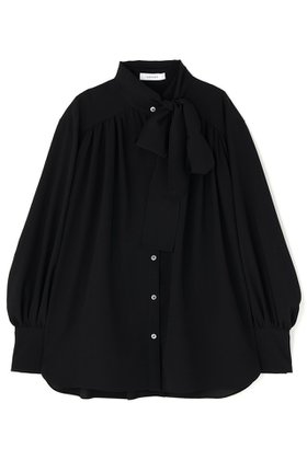 【アドーア/ADORE】 ドライタッチツイルブラウス人気、トレンドファッション・服の通販 founy(ファニー) ファッション Fashion レディースファッション Fashion for Women トップス・カットソー Cut & Sew Tops シャツ・ブラウス・オフィスカジュアル Elegant Blouses & Button-Ups ギャザー Gathered, Ruffled スタンダード Standard, Basic スリーブ Sleeve, Long Sleeve / Short Sleeve リボン Ribbon, Bow ロング Long, Long-Length エレガント 上品 Elegant 再入荷 Restock / Back in Stock |ID:prp329100004800126