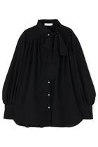 【アドーア/ADORE】のドライタッチツイルブラウス 人気、トレンドファッション・服の通販 founy(ファニー) ファッション Fashion レディースファッション Fashion for Women トップス・カットソー Cut & Sew Tops シャツ・ブラウス・オフィスカジュアル Elegant Blouses & Button-Ups ギャザー Gathered, Ruffled スタンダード Standard, Basic スリーブ Sleeve, Long Sleeve / Short Sleeve リボン Ribbon, Bow ロング Long, Long-Length エレガント 上品 Elegant 再入荷 Restock / Back in Stock thumbnail ブラック|ID: prp329100004800126 ipo3291000000034826283