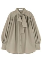 【アドーア/ADORE】のドライタッチツイルブラウス 人気、トレンドファッション・服の通販 founy(ファニー) ファッション Fashion レディースファッション Fashion for Women トップス・カットソー Cut & Sew Tops シャツ・ブラウス・オフィスカジュアル Elegant Blouses & Button-Ups ギャザー Gathered, Ruffled スタンダード Standard, Basic スリーブ Sleeve, Long Sleeve / Short Sleeve リボン Ribbon, Bow ロング Long, Long-Length エレガント 上品 Elegant 再入荷 Restock / Back in Stock thumbnail グレー|ID: prp329100004800126 ipo3291000000034826284