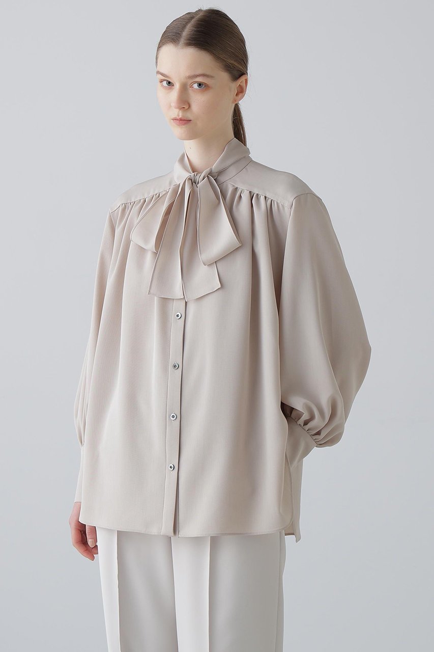 【アドーア/ADORE】のドライタッチツイルブラウス 人気、トレンドファッション・服の通販 founy(ファニー) ファッション Fashion レディースファッション Fashion for Women トップス・カットソー Cut & Sew Tops シャツ・ブラウス・オフィスカジュアル Elegant Blouses & Button-Ups ギャザー Gathered, Ruffled スタンダード Standard, Basic スリーブ Sleeve, Long Sleeve / Short Sleeve リボン Ribbon, Bow ロング Long, Long-Length エレガント 上品 Elegant 再入荷 Restock / Back in Stock other-2|ID: prp329100004800126 ipo3291000000034826286