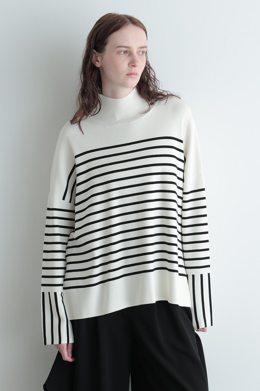 【ル フィル/LE PHIL】のボーダーニット 人気、トレンドファッション・服の通販 founy(ファニー) 　ファッション　Fashion　レディースファッション　Fashion for Women　トップス・カットソー　Cut & Sew Tops　ニット　Knit Tops & Sweaters　カジュアルプルオーバー・ニットトップス　Pullovers & Knit Tops / Casual Pullovers　デニム　Denim, Jeans Material　バランス　Balance, Style Balance　ボトム　Bottoms, Lower Wear　ボーダー　Border, Stripe　other-2|ID: prp329100004801336 ipo3291000000036157569