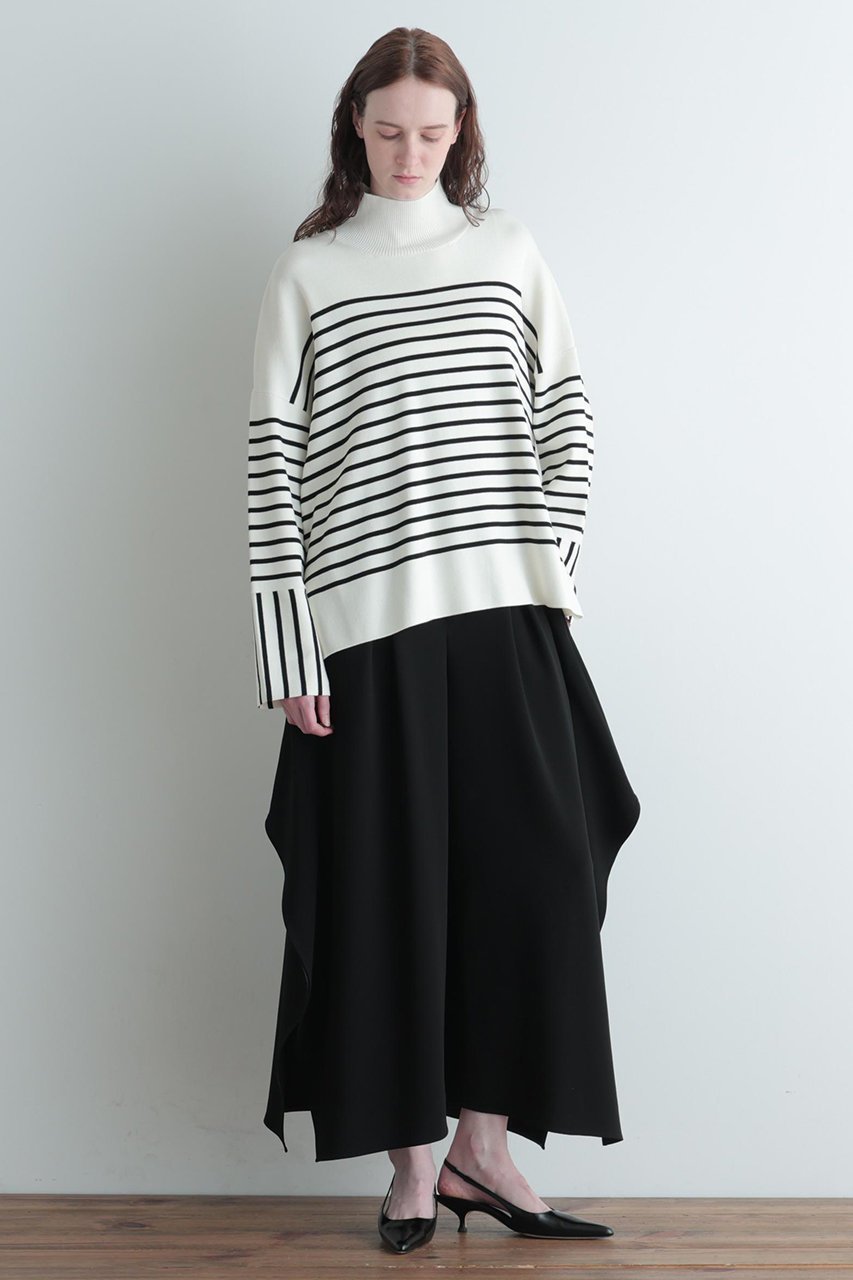 【ル フィル/LE PHIL】のボーダーニット 人気、トレンドファッション・服の通販 founy(ファニー) 　ファッション　Fashion　レディースファッション　Fashion for Women　トップス・カットソー　Cut & Sew Tops　ニット　Knit Tops & Sweaters　カジュアルプルオーバー・ニットトップス　Pullovers & Knit Tops / Casual Pullovers　デニム　Denim, Jeans Material　バランス　Balance, Style Balance　ボトム　Bottoms, Lower Wear　ボーダー　Border, Stripe　other-3|ID: prp329100004801336 ipo3291000000036834731