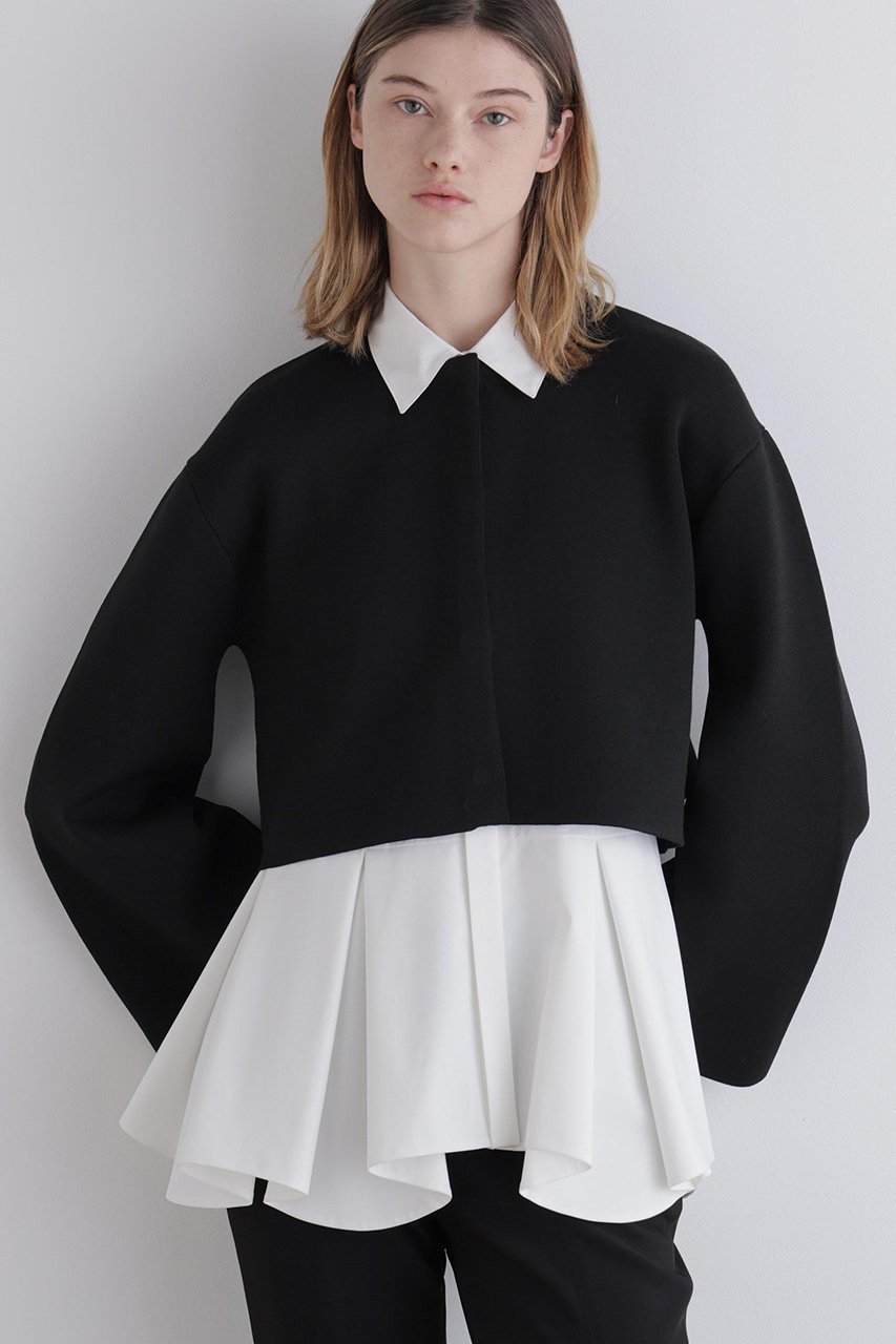 【ル フィル/LE PHIL】のショートニットプルオーバー 人気、トレンドファッション・服の通販 founy(ファニー) 　ファッション　Fashion　レディースファッション　Fashion for Women　トップス・カットソー　Cut & Sew Tops　ニット　Knit Tops & Sweaters　カジュアルプルオーバー・ニットトップス　Pullovers & Knit Tops / Casual Pullovers　なめらか　Smooth, Silky Texture　インナー　Innerwear　スタンダード　Standard, Basic　バランス　Balance, Style Balance　フリル　Frill, Ruffle　ボレロ　Bolero, Short Cardigan　新作・新入荷　New Arrivals / New In　other-2|ID: prp329100004801338 ipo3291000000034835557