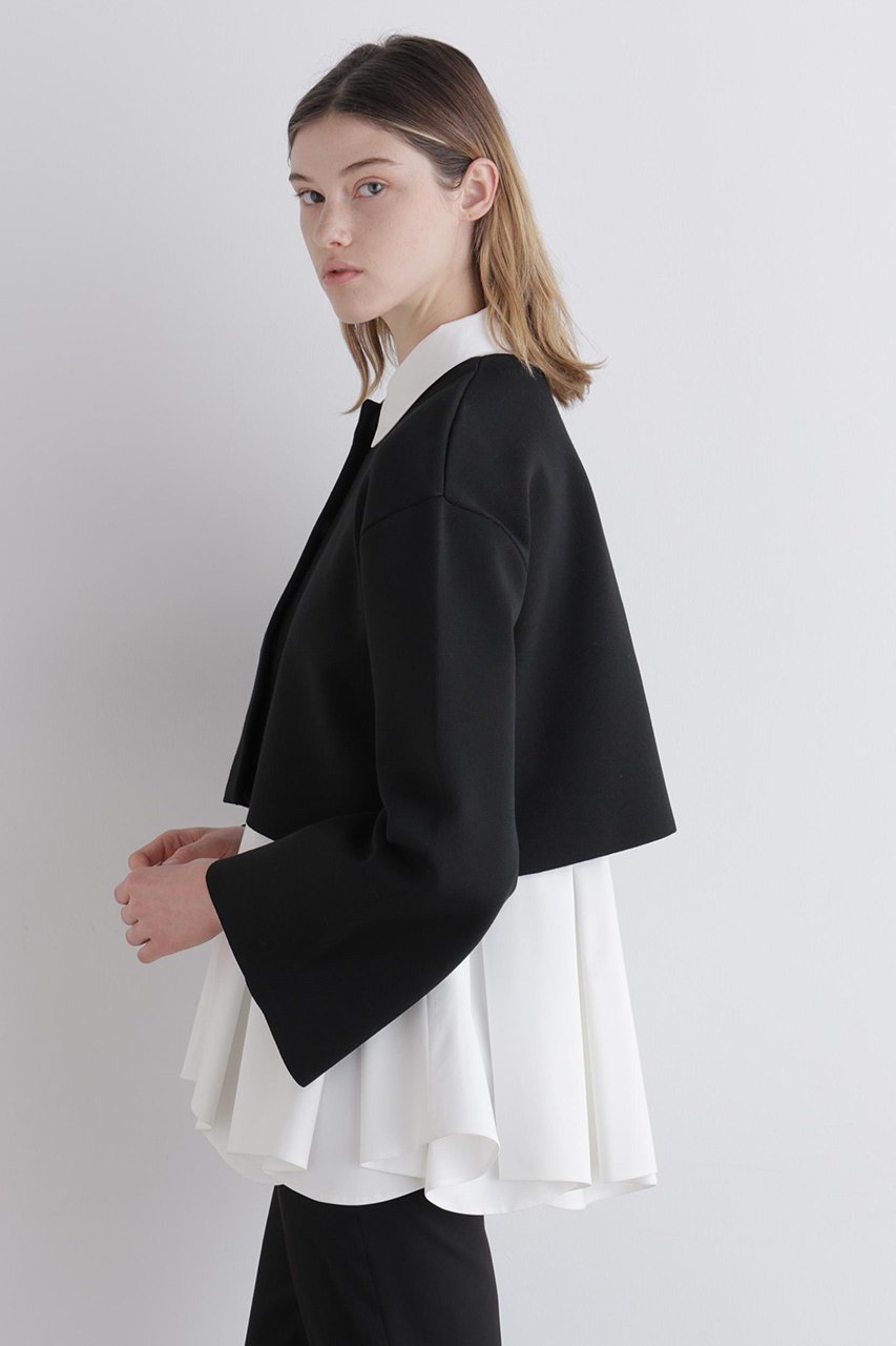 【ル フィル/LE PHIL】のショートニットプルオーバー 人気、トレンドファッション・服の通販 founy(ファニー) 　ファッション　Fashion　レディースファッション　Fashion for Women　トップス・カットソー　Cut & Sew Tops　ニット　Knit Tops & Sweaters　カジュアルプルオーバー・ニットトップス　Pullovers & Knit Tops / Casual Pullovers　なめらか　Smooth, Silky Texture　インナー　Innerwear　スタンダード　Standard, Basic　バランス　Balance, Style Balance　フリル　Frill, Ruffle　ボレロ　Bolero, Short Cardigan　新作・新入荷　New Arrivals / New In　other-4|ID: prp329100004801338 ipo3291000000034835559