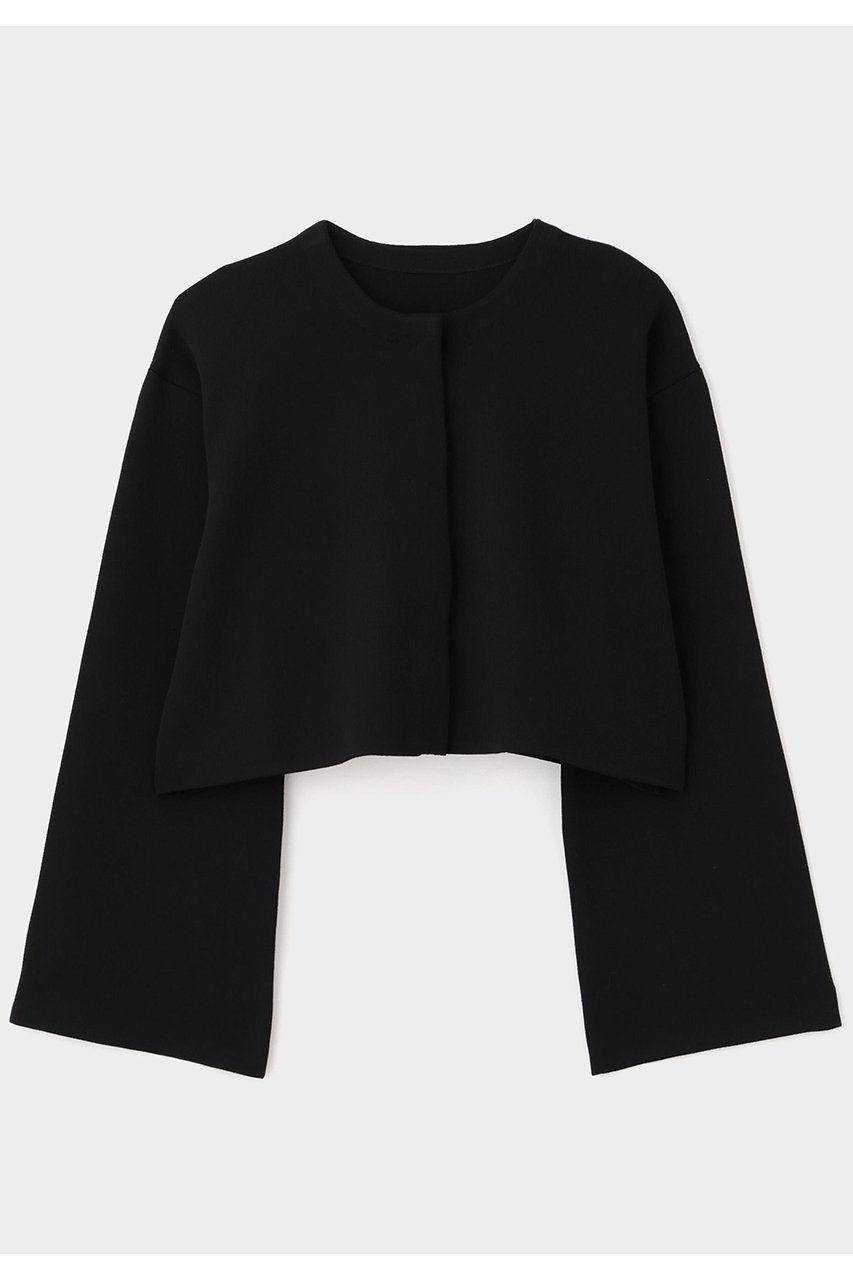 【ル フィル/LE PHIL】のショートニットカーディガン インテリア・キッズ・メンズ・レディースファッション・服の通販 founy(ファニー) 　ファッション　Fashion　レディースファッション　Fashion for Women　トップス・カットソー　Cut & Sew Tops　ニット　Knit Tops & Sweaters　カーディガン・羽織り　Layered Style Cardigans　カジュアルプルオーバー・ニットトップス　Pullovers & Knit Tops / Casual Pullovers　なめらか　Smooth, Silky Texture　インナー　Innerwear　スタンダード　Standard, Basic　バランス　Balance, Style Balance　フリル　Frill, Ruffle　ボレロ　Bolero, Short Cardigan　ブラック|ID: prp329100004801338 ipo3291000000036157603