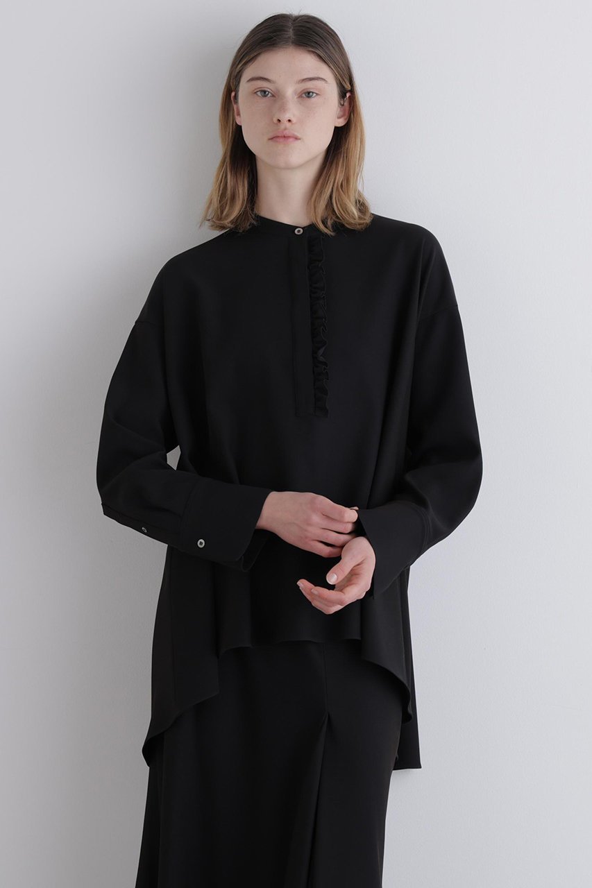 【ル フィル/LE PHIL】の2WAYツイルドレープブラウス 人気、トレンドファッション・服の通販 founy(ファニー) 　ファッション　Fashion　レディースファッション　Fashion for Women　トップス・カットソー　Cut & Sew Tops　シャツ・ブラウス・オフィスカジュアル　Elegant Blouses & Button-Ups　おすすめ　Recommended / Our Picks　シンプル　Simple, Minimal　ストレッチ　Stretch, Stretchy Fabric　スリーブ　Sleeve, Long Sleeve / Short Sleeve　セットアップ　Set-Up, Coordinated Outfit　ダブル　Double, Double-Breasted　バランス　Balance, Style Balance　フォルム　Silhouette, Form　ボトム　Bottoms, Lower Wear　ラッフル　Ruffle, Frill　ロング　Long, Long-Length　定番　Standard, Basic Item　新作・新入荷　New Arrivals / New In　 other-1|ID: prp329100004801339 ipo3291000000034835570