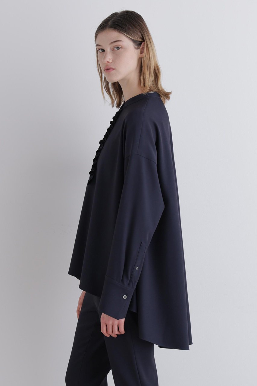 【ル フィル/LE PHIL】の2WAYツイルドレープブラウス 人気、トレンドファッション・服の通販 founy(ファニー) 　ファッション　Fashion　レディースファッション　Fashion for Women　トップス・カットソー　Cut & Sew Tops　シャツ・ブラウス・オフィスカジュアル　Elegant Blouses & Button-Ups　おすすめ　Recommended / Our Picks　シンプル　Simple, Minimal　ストレッチ　Stretch, Stretchy Fabric　スリーブ　Sleeve, Long Sleeve / Short Sleeve　セットアップ　Set-Up, Coordinated Outfit　ダブル　Double, Double-Breasted　バランス　Balance, Style Balance　フォルム　Silhouette, Form　ボトム　Bottoms, Lower Wear　ラッフル　Ruffle, Frill　ロング　Long, Long-Length　定番　Standard, Basic Item　新作・新入荷　New Arrivals / New In　other-3|ID: prp329100004801339 ipo3291000000034835574