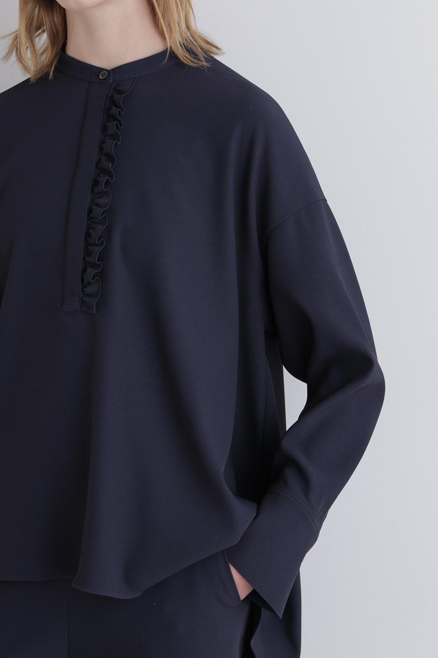 【ル フィル/LE PHIL】の2WAYツイルドレープブラウス 人気、トレンドファッション・服の通販 founy(ファニー) 　ファッション　Fashion　レディースファッション　Fashion for Women　トップス・カットソー　Cut & Sew Tops　シャツ・ブラウス・オフィスカジュアル　Elegant Blouses & Button-Ups　おすすめ　Recommended / Our Picks　シンプル　Simple, Minimal　ストレッチ　Stretch, Stretchy Fabric　スリーブ　Sleeve, Long Sleeve / Short Sleeve　セットアップ　Set-Up, Coordinated Outfit　ダブル　Double, Double-Breasted　バランス　Balance, Style Balance　フォルム　Silhouette, Form　ボトム　Bottoms, Lower Wear　ラッフル　Ruffle, Frill　ロング　Long, Long-Length　定番　Standard, Basic Item　新作・新入荷　New Arrivals / New In　other-6|ID: prp329100004801339 ipo3291000000034835577