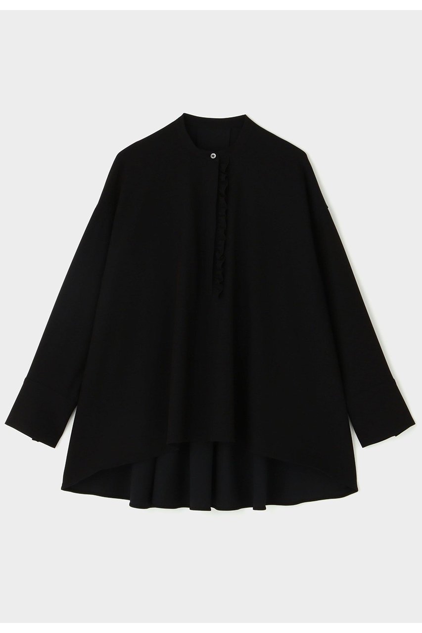 【ル フィル/LE PHIL】の2WAYツイルドレープブラウス インテリア・キッズ・メンズ・レディースファッション・服の通販 founy(ファニー) 　ファッション　Fashion　レディースファッション　Fashion for Women　トップス・カットソー　Cut & Sew Tops　シャツ・ブラウス・オフィスカジュアル　Elegant Blouses & Button-Ups　おすすめ　Recommended / Our Picks　シンプル　Simple, Minimal　ストレッチ　Stretch, Stretchy Fabric　スリーブ　Sleeve, Long Sleeve / Short Sleeve　セットアップ　Set-Up, Coordinated Outfit　ダブル　Double, Double-Breasted　バランス　Balance, Style Balance　フォルム　Silhouette, Form　ボトム　Bottoms, Lower Wear　ラッフル　Ruffle, Frill　ロング　Long, Long-Length　定番　Standard, Basic Item　ブラック|ID: prp329100004801339 ipo3291000000035894846