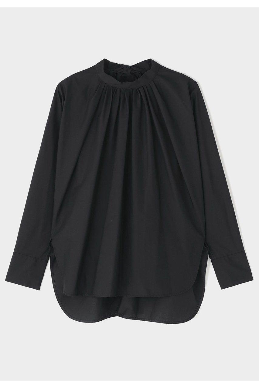 【ル フィル/LE PHIL】のタイプライターバックボタンブラウス インテリア・キッズ・メンズ・レディースファッション・服の通販 founy(ファニー) 　ファッション　Fashion　レディースファッション　Fashion for Women　トップス・カットソー　Cut & Sew Tops　シャツ・ブラウス・オフィスカジュアル　Elegant Blouses & Button-Ups　バッグ　Bags　ギャザー　Gathered, Ruffled　スリーブ　Sleeve, Long Sleeve / Short Sleeve　タイプライター　Typewriter Fabric, Crisp Cotton　ロング　Long, Long-Length　ブラック|ID: prp329100004801340 ipo3291000000035248839