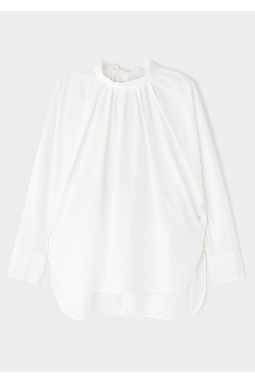 【ル フィル/LE PHIL】のタイプライターバックボタンブラウス インテリア・キッズ・メンズ・レディースファッション・服の通販 founy(ファニー) 　ファッション　Fashion　レディースファッション　Fashion for Women　トップス・カットソー　Cut & Sew Tops　シャツ・ブラウス・オフィスカジュアル　Elegant Blouses & Button-Ups　バッグ　Bags　ギャザー　Gathered, Ruffled　スリーブ　Sleeve, Long Sleeve / Short Sleeve　タイプライター　Typewriter Fabric, Crisp Cotton　ロング　Long, Long-Length　ホワイト|ID: prp329100004801340 ipo3291000000035248840