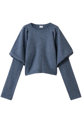 【マノフ/MANOF】 PUFFY SLEEVE KNIT人気、トレンドファッション・服の通販 founy(ファニー) ファッション Fashion レディースファッション Fashion for Women トップス・カットソー Cut & Sew Tops ニット Knit Tops & Sweaters カジュアルプルオーバー・ニットトップス Pullovers & Knit Tops / Casual Pullovers スリーブ Sleeve, Long Sleeve / Short Sleeve チュール Tulip, Tulip Motif 新作・新入荷 New Arrivals / New In |ID:prp329100004801342