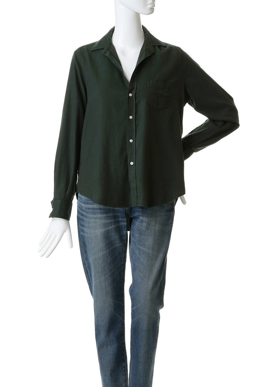 【フランク&アイリーン/Frank&Eileen】のEILEEN イタリアンコットン グリーン シャツ 人気、トレンドファッション・服の通販 founy(ファニー) 　ファッション　Fashion　レディースファッション　Fashion for Women　トップス・カットソー　Cut & Sew Tops　シャツ・ブラウス・オフィスカジュアル　Elegant Blouses & Button-Ups　ジャケット　Jacket, Outerwear　スリーブ　Sleeve, Long Sleeve / Short Sleeve　デニム　Denim, Jeans Material　リラックス　Relax, Relaxed Fit　ロング　Long, Long-Length　エレガント 上品　Elegant　other-2|ID: prp329100004801344 ipo3291000000035352144