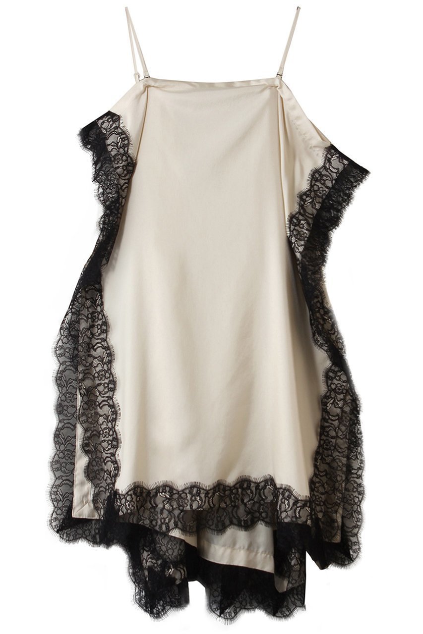 【プランク プロジェクト/PRANK PROJECT】のレースシンメワンピース インテリア・キッズ・メンズ・レディースファッション・服の通販 founy(ファニー) 　ファッション　Fashion　レディースファッション　Fashion for Women　ワンピース　Dresses　チュニック　Tunic Tops & Dresses　2026年　2026　サテン　Satin, Glossy Fabric　チュニック　Tunic, Long Top　ドレス　Dress, One-Piece　ペチコート　Petticoat, Underskirt　ラップ　Wrap, Wrap Design　ロング　Long, Long-Length　夏　Summer　春　Spring　S/S・春夏　SS, Spring/Summer, Warm Season　IVR(アイボリー)|ID: prp329100004801351 ipo3291000000035894900