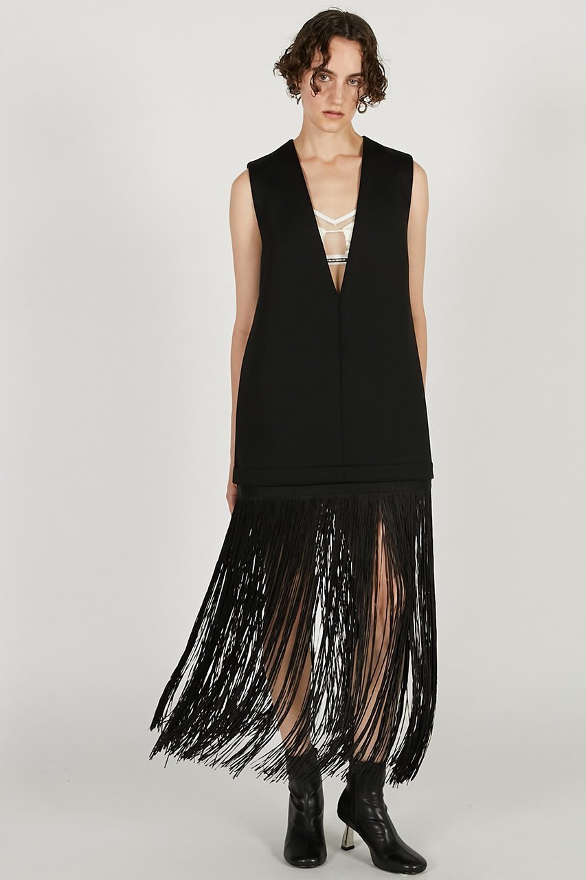 【プランク プロジェクト/PRANK PROJECT】のフリンジワンピース 人気、トレンドファッション・服の通販 founy(ファニー) 　ファッション　Fashion　レディースファッション　Fashion for Women　ワンピース　Dresses　チュニック　Tunic Tops & Dresses　2026年　2026　カッティング　Cutting Detail　シンプル　Simple, Minimal　ジャケット　Jacket, Outerwear　チュニック　Tunic, Long Top　ドレス　Dress, One-Piece　フォルム　Silhouette, Form　フリンジ　Fringe, Tassel　ロング　Long, Long-Length　夏　Summer　春　Spring　S/S・春夏　SS, Spring/Summer, Warm Season　 other-1|ID: prp329100004801355 ipo3291000000034835717