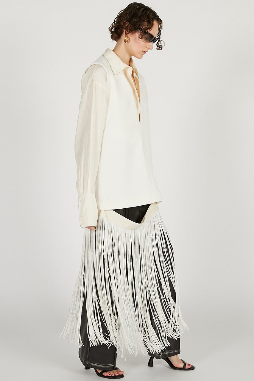 【プランク プロジェクト/PRANK PROJECT】のフリンジワンピース 人気、トレンドファッション・服の通販 founy(ファニー) 　ファッション　Fashion　レディースファッション　Fashion for Women　ワンピース　Dresses　チュニック　Tunic Tops & Dresses　2026年　2026　カッティング　Cutting Detail　シンプル　Simple, Minimal　ジャケット　Jacket, Outerwear　チュニック　Tunic, Long Top　ドレス　Dress, One-Piece　フォルム　Silhouette, Form　フリンジ　Fringe, Tassel　ロング　Long, Long-Length　夏　Summer　春　Spring　S/S・春夏　SS, Spring/Summer, Warm Season　other-3|ID: prp329100004801355 ipo3291000000034835724