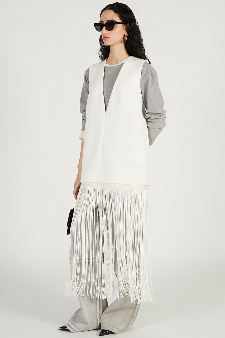 【プランク プロジェクト/PRANK PROJECT】のフリンジワンピース 人気、トレンドファッション・服の通販 founy(ファニー) 　ファッション　Fashion　レディースファッション　Fashion for Women　ワンピース　Dresses　チュニック　Tunic Tops & Dresses　2026年　2026　カッティング　Cutting Detail　シンプル　Simple, Minimal　ジャケット　Jacket, Outerwear　チュニック　Tunic, Long Top　ドレス　Dress, One-Piece　フォルム　Silhouette, Form　フリンジ　Fringe, Tassel　ロング　Long, Long-Length　夏　Summer　春　Spring　S/S・春夏　SS, Spring/Summer, Warm Season　other-5|ID: prp329100004801355 ipo3291000000034835728