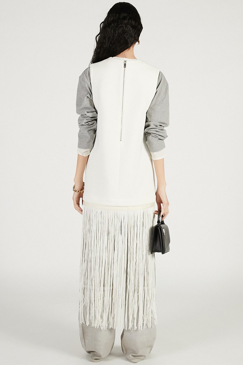 【プランク プロジェクト/PRANK PROJECT】のフリンジワンピース 人気、トレンドファッション・服の通販 founy(ファニー) 　ファッション　Fashion　レディースファッション　Fashion for Women　ワンピース　Dresses　チュニック　Tunic Tops & Dresses　2026年　2026　カッティング　Cutting Detail　シンプル　Simple, Minimal　ジャケット　Jacket, Outerwear　チュニック　Tunic, Long Top　ドレス　Dress, One-Piece　フォルム　Silhouette, Form　フリンジ　Fringe, Tassel　ロング　Long, Long-Length　夏　Summer　春　Spring　S/S・春夏　SS, Spring/Summer, Warm Season　other-6|ID: prp329100004801355 ipo3291000000034835729