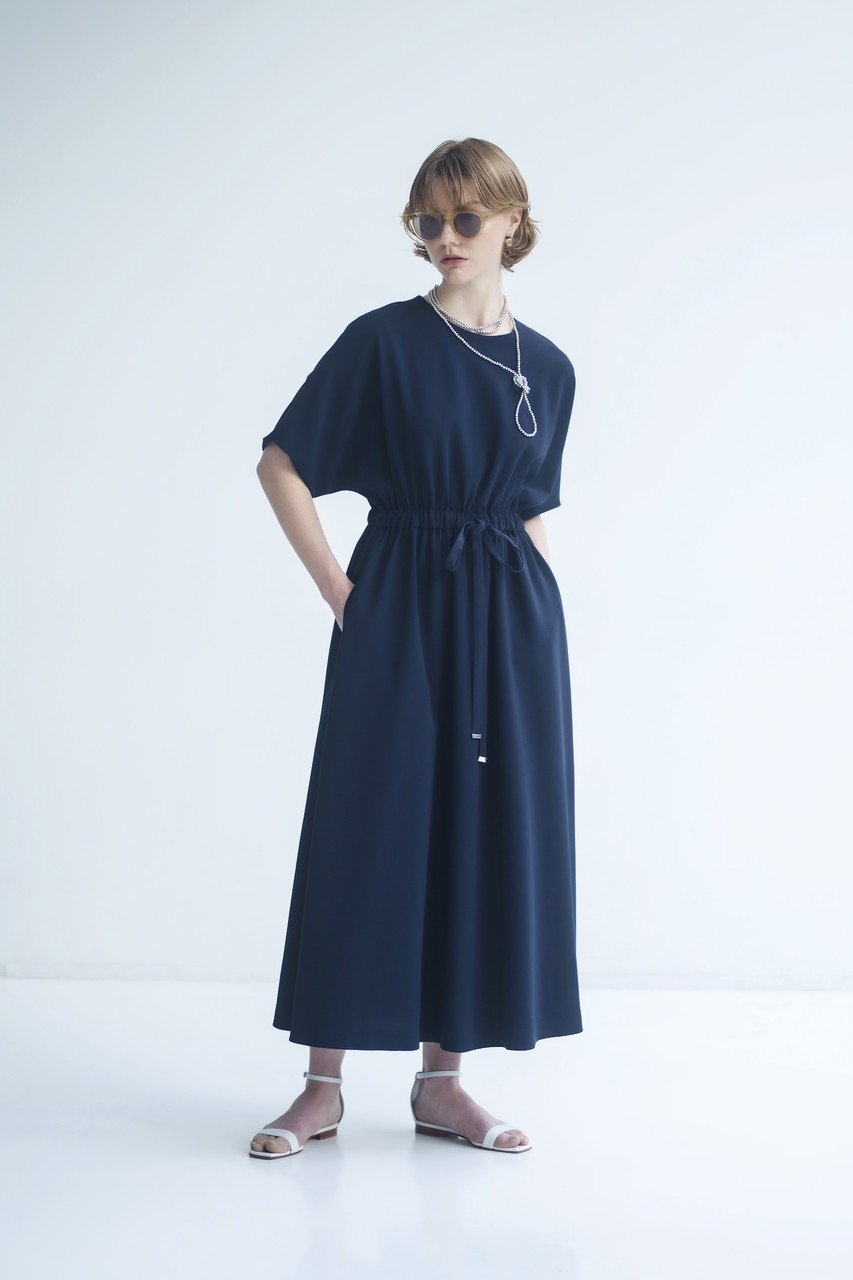 【エブール/ebure】のトリアセダブルクロス イージーワンピース 人気、トレンドファッション・服の通販 founy(ファニー) 　ファッション　Fashion　レディースファッション　Fashion for Women　ワンピース　Dresses　チュニック　Tunic Tops & Dresses　ギャザー　Gathered, Ruffled　チュニック　Tunic, Long Top　ドレープ　Drape, Draping Fabric　バランス　Balance, Style Balance　リボン　Ribbon, Bow　ロング　Long, Long-Length　エレガント 上品　Elegant　定番　Standard, Basic Item　other-6|ID: prp329100004801408 ipo3291000000035376260