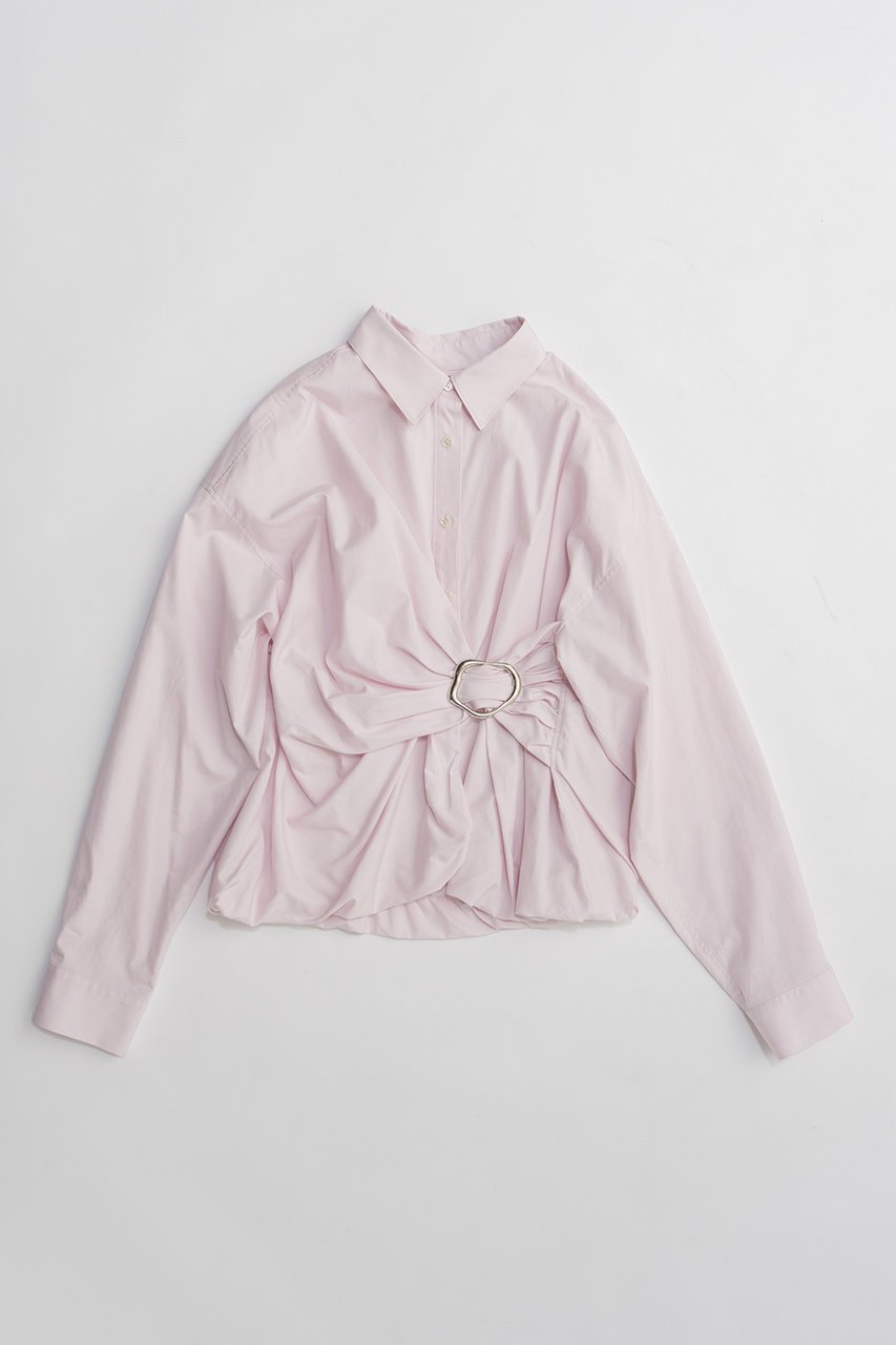 【プランク プロジェクト/PRANK PROJECT】のバックルバルーンシャツ インテリア・キッズ・メンズ・レディースファッション・服の通販 founy(ファニー) 　ファッション　Fashion　レディースファッション　Fashion for Women　トップス・カットソー　Cut & Sew Tops　シャツ・ブラウス・オフィスカジュアル　Elegant Blouses & Button-Ups　バッグ　Bags　2026年　2026　シンプル　Simple, Minimal　スリーブ　Sleeve, Long Sleeve / Short Sleeve　ドレープ　Drape, Draping Fabric　ブロード　Broadcloth, Fine Cotton　ボトム　Bottoms, Lower Wear　メタル　Metal, Metal Parts　ロング　Long, Long-Length　再入荷　Restock / Back in Stock　夏　Summer　春　Spring　S/S・春夏　SS, Spring/Summer, Warm Season　PNK(ピンク)|ID: prp329100004802760 ipo3291000000035862108