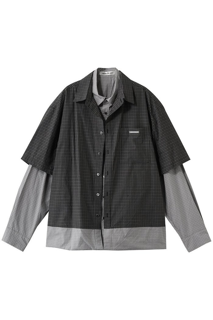 【プランク プロジェクト/PRANK PROJECT】のダブルレイヤーシャツ インテリア・キッズ・メンズ・レディースファッション・服の通販 founy(ファニー) https://founy.com/ ファッション Fashion レディースファッション Fashion for Women トップス・カットソー Cut & Sew Tops シャツ・ブラウス・オフィスカジュアル Elegant Blouses & Button-Ups 2026年 2026 おすすめ Recommended / Our Picks ストライプ Stripe, Striped Pattern スリーブ Sleeve, Long Sleeve / Short Sleeve チェック Check, Plaid, Tartan ドッキング Docking, Mixed Material ベーシック Basic, Essential ボトム Bottoms, Lower Wear ロング Long, Long-Length 半袖 Short Sleeve, Half Sleeve 夏 Summer 春 Spring S/S・春夏 SS, Spring/Summer, Warm Season 無地 Plain, Solid Color 長袖 Long Sleeve, Full Sleeve |ID: prp329100004802763 ipo3291000000035862126