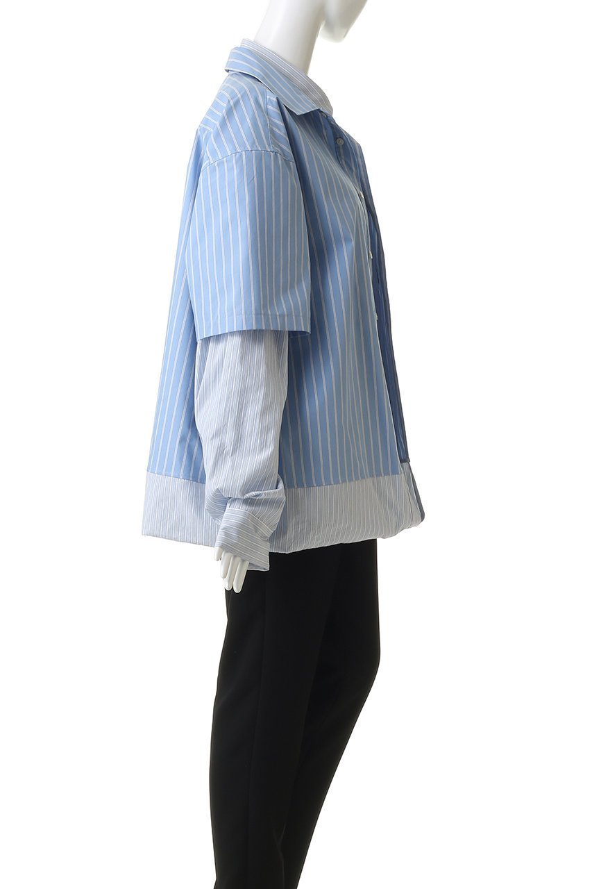 【プランク プロジェクト/PRANK PROJECT】のダブルレイヤーシャツ 人気、トレンドファッション・服の通販 founy(ファニー) 　ファッション　Fashion　レディースファッション　Fashion for Women　トップス・カットソー　Cut & Sew Tops　シャツ・ブラウス・オフィスカジュアル　Elegant Blouses & Button-Ups　2026年　2026　おすすめ　Recommended / Our Picks　ストライプ　Stripe, Striped Pattern　スリーブ　Sleeve, Long Sleeve / Short Sleeve　チェック　Check, Plaid, Tartan　ドッキング　Docking, Mixed Material　ベーシック　Basic, Essential　ボトム　Bottoms, Lower Wear　ロング　Long, Long-Length　半袖　Short Sleeve, Half Sleeve　夏　Summer　春　Spring　S/S・春夏　SS, Spring/Summer, Warm Season　無地　Plain, Solid Color　長袖　Long Sleeve, Full Sleeve　other-3|ID: prp329100004802763 ipo3291000000035862131
