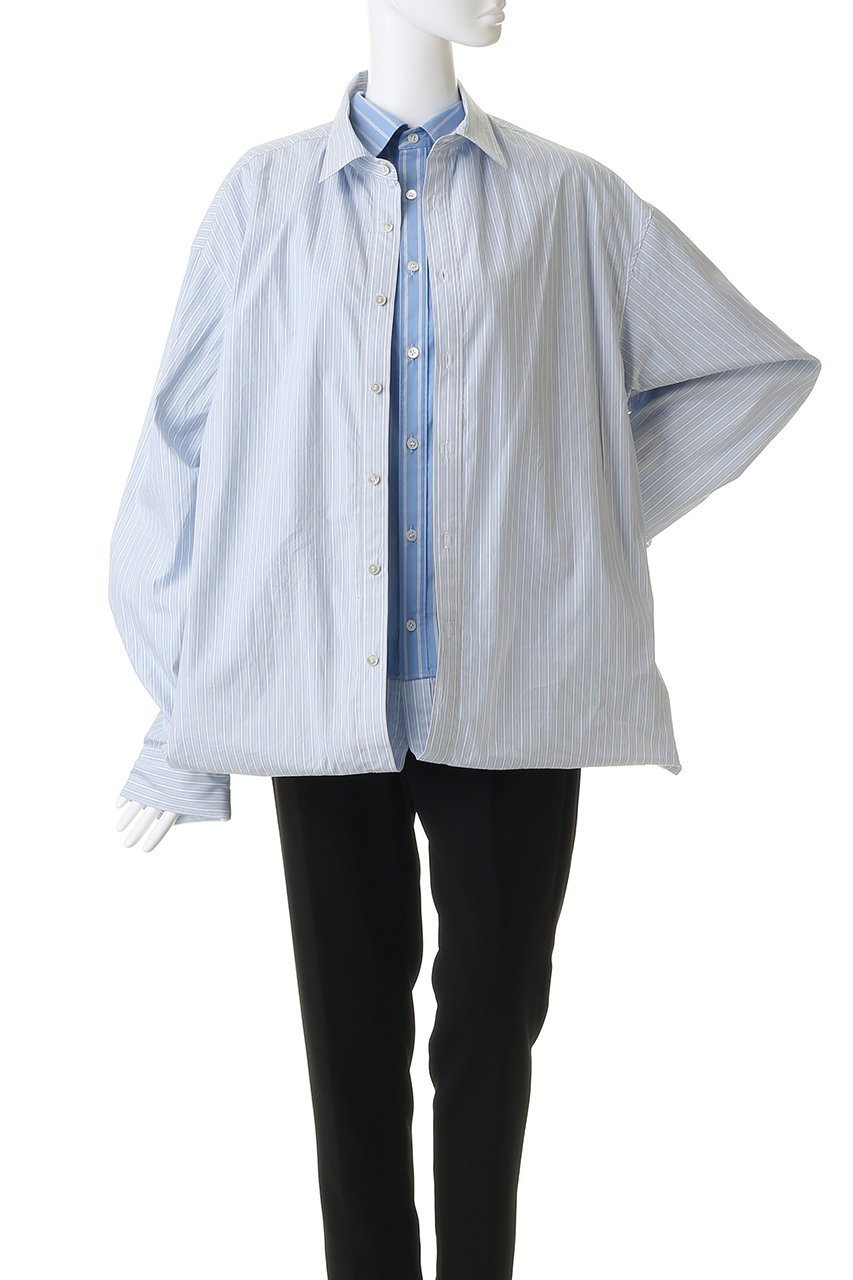 【プランク プロジェクト/PRANK PROJECT】のダブルレイヤーシャツ 人気、トレンドファッション・服の通販 founy(ファニー) 　ファッション　Fashion　レディースファッション　Fashion for Women　トップス・カットソー　Cut & Sew Tops　シャツ・ブラウス・オフィスカジュアル　Elegant Blouses & Button-Ups　2026年　2026　おすすめ　Recommended / Our Picks　ストライプ　Stripe, Striped Pattern　スリーブ　Sleeve, Long Sleeve / Short Sleeve　チェック　Check, Plaid, Tartan　ドッキング　Docking, Mixed Material　ベーシック　Basic, Essential　ボトム　Bottoms, Lower Wear　ロング　Long, Long-Length　半袖　Short Sleeve, Half Sleeve　夏　Summer　春　Spring　S/S・春夏　SS, Spring/Summer, Warm Season　無地　Plain, Solid Color　長袖　Long Sleeve, Full Sleeve　other-7|ID: prp329100004802763 ipo3291000000035862135