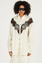 【プランク プロジェクト/PRANK PROJECT】のレースコンビシャツ 人気、トレンドファッション・服の通販 founy(ファニー) ファッション Fashion レディースファッション Fashion for Women トップス・カットソー Cut & Sew Tops シャツ・ブラウス・オフィスカジュアル Elegant Blouses & Button-Ups 2026年 2026 エレガント 上品 Elegant シルク Silk, 100% Silk シンプル Simple, Minimal スリーブ Sleeve, Long Sleeve / Short Sleeve セットアップ Set-Up, Coordinated Outfit チェック Check, Plaid, Tartan デニム Denim, Jeans Material レース Lace, Lace Fabric ロング Long, Long-Length 夏 Summer 春 Spring S/S・春夏 SS, Spring/Summer, Warm Season 無地 Plain, Solid Color thumbnail WHT(ホワイト)|ID: prp329100004802777 ipo3291000000034845600