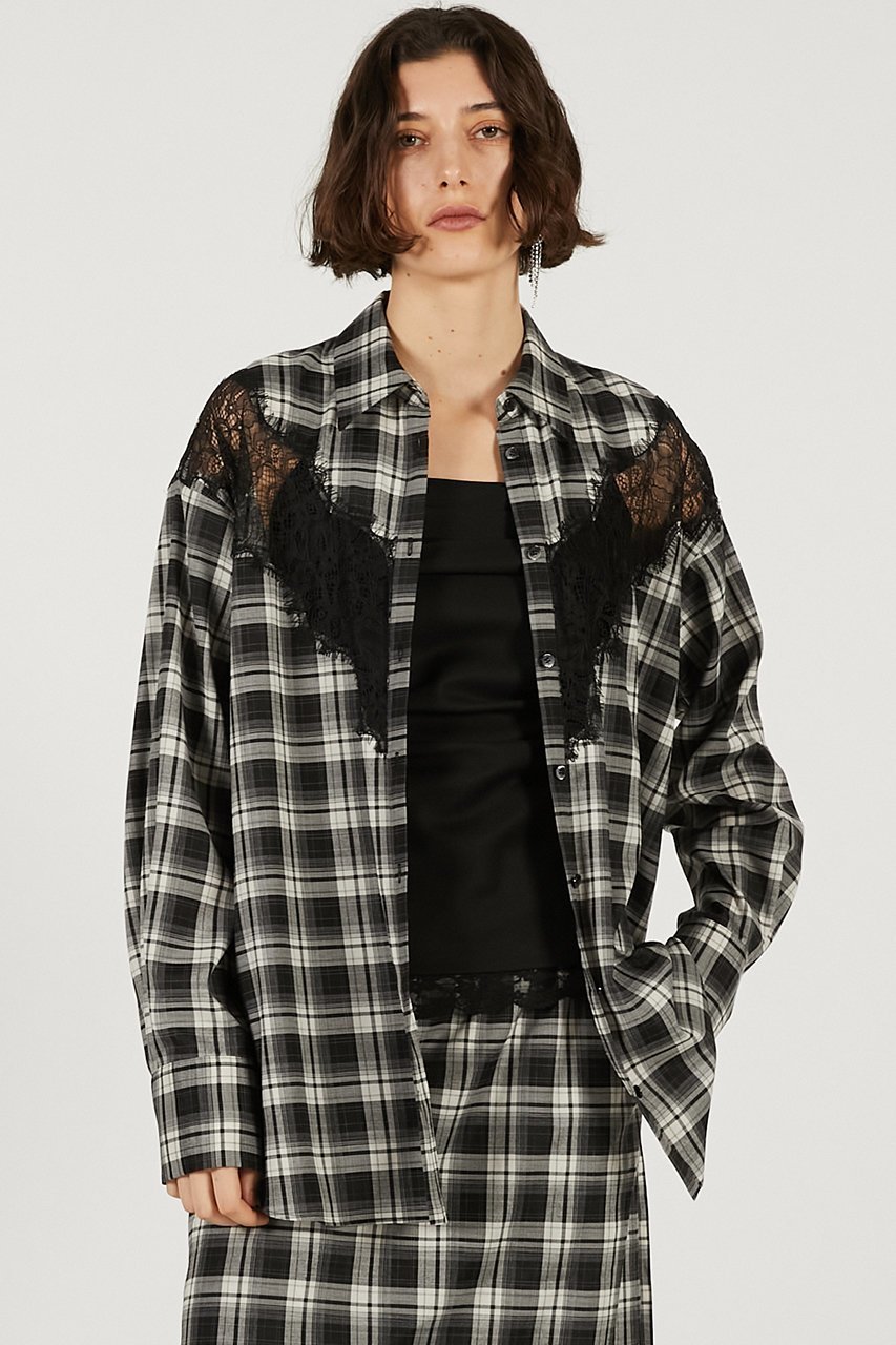 【プランク プロジェクト/PRANK PROJECT】のレースコンビシャツ インテリア・キッズ・メンズ・レディースファッション・服の通販 founy(ファニー) ファッション Fashion レディースファッション Fashion for Women トップス・カットソー Cut & Sew Tops シャツ・ブラウス・オフィスカジュアル Elegant Blouses & Button-Ups 2026年 2026 エレガント 上品 Elegant シルク Silk, 100% Silk シンプル Simple, Minimal スリーブ Sleeve, Long Sleeve / Short Sleeve セットアップ Set-Up, Coordinated Outfit チェック Check, Plaid, Tartan デニム Denim, Jeans Material レース Lace, Lace Fabric ロング Long, Long-Length 夏 Summer 春 Spring S/S・春夏 SS, Spring/Summer, Warm Season 無地 Plain, Solid Color MLT(マルチカラー)|ID: prp329100004802777 ipo3291000000034845602