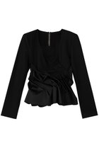 【プランク プロジェクト/PRANK PROJECT】のツイストヘムトップ 人気、トレンドファッション・服の通販 founy(ファニー) ファッション Fashion レディースファッション Fashion for Women トップス・カットソー Cut & Sew Tops シャツ・ブラウス・オフィスカジュアル Elegant Blouses & Button-Ups ロングTシャツ・Tシャツ Longline T-Shirts & Tees カットソー・ベーシックTシャツ Cut-and-Sewn Tops / Stretch Tees & Basics 2026年 2026 カットソー Cut and Sewn Top サテン Satin, Glossy Fabric シルケット Silket, Silky Cotton シンプル Simple, Minimal スクエア Square, Square Shape スラックス Slacks, Dress Pants スリーブ Sleeve, Long Sleeve / Short Sleeve ツイスト Tweed, Tweed Fabric デニム Denim, Jeans Material ロング Long, Long-Length 夏 Summer 春 Spring S/S・春夏 SS, Spring/Summer, Warm Season thumbnail BLK(ブラック)|ID: prp329100004802784 ipo3291000000036138342