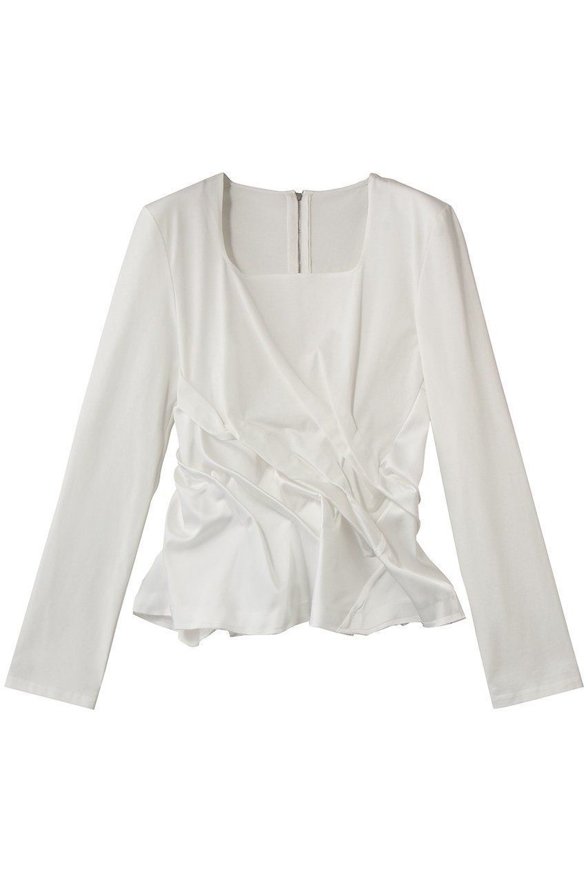 【プランク プロジェクト/PRANK PROJECT】のツイストヘムトップ インテリア・キッズ・メンズ・レディースファッション・服の通販 founy(ファニー) 　ファッション　Fashion　レディースファッション　Fashion for Women　トップス・カットソー　Cut & Sew Tops　シャツ・ブラウス・オフィスカジュアル　Elegant Blouses & Button-Ups　ロングTシャツ・Tシャツ　Longline T-Shirts & Tees　カットソー・ベーシックTシャツ　Cut-and-Sewn Tops / Stretch Tees & Basics　2026年　2026　カットソー　Cut and Sewn Top　サテン　Satin, Glossy Fabric　シルケット　Silket, Silky Cotton　シンプル　Simple, Minimal　スクエア　Square, Square Shape　スラックス　Slacks, Dress Pants　スリーブ　Sleeve, Long Sleeve / Short Sleeve　ツイスト　Tweed, Tweed Fabric　デニム　Denim, Jeans Material　ロング　Long, Long-Length　夏　Summer　春　Spring　S/S・春夏　SS, Spring/Summer, Warm Season　WHT(ホワイト)|ID: prp329100004802784 ipo3291000000036138343