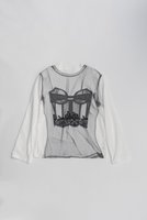 【プランク プロジェクト/PRANK PROJECT】のチュールビスチェプリントロンTEE 人気、トレンドファッション・服の通販 founy(ファニー) ファッション Fashion レディースファッション Fashion for Women トップス・カットソー Cut & Sew Tops シャツ・ブラウス・オフィスカジュアル Elegant Blouses & Button-Ups ロングTシャツ・Tシャツ Longline T-Shirts & Tees カットソー・ベーシックTシャツ Cut-and-Sewn Tops / Stretch Tees & Basics ビスチェ Bustiers & Corset Tops / Layered Bustier Style 2026年 2026 グラフィック Graphic, Graphic Design シンプル Simple, Minimal ジャケット Jacket, Outerwear スリーブ Sleeve, Long Sleeve / Short Sleeve プリント Print, Printed Pattern ベーシック Basic, Essential ミックス Mix, Mixed Style リアル Real, Realistic レース Lace, Lace Fabric ロング Long, Long-Length 夏 Summer 春 Spring S/S・春夏 SS, Spring/Summer, Warm Season |ID:prp329100004802785