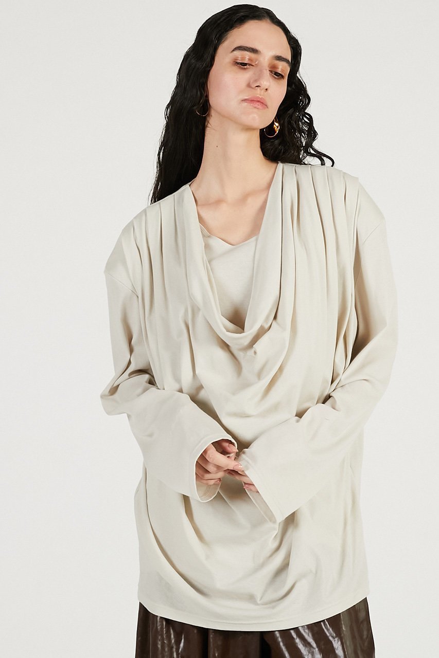 【プランク プロジェクト/PRANK PROJECT】のドレープオーバートップ 人気、トレンドファッション・服の通販 founy(ファニー) ファッション Fashion レディースファッション Fashion for Women トップス・カットソー Cut & Sew Tops シャツ・ブラウス・オフィスカジュアル Elegant Blouses & Button-Ups ロングTシャツ・Tシャツ Longline T-Shirts & Tees カットソー・ベーシックTシャツ Cut-and-Sewn Tops / Stretch Tees & Basics 2026年 2026 カッティング Cutting Detail シアー Sheer, See-Through ショルダー Shoulder, Shoulder Strap スラックス Slacks, Dress Pants スリーブ Sleeve, Long Sleeve / Short Sleeve デニム Denim, Jeans Material ドレープ Drape, Draping Fabric ボトム Bottoms, Lower Wear ロング Long, Long-Length 夏 Summer 春 Spring S/S・春夏 SS, Spring/Summer, Warm Season other-7|ID: prp329100004802786 ipo3291000000034845715