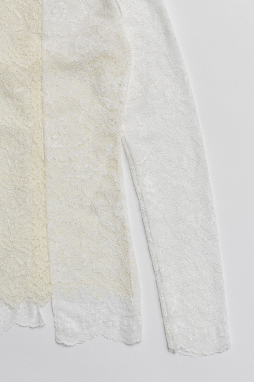 【プランク プロジェクト/PRANK PROJECT】のコラージュレーストップ 人気、トレンドファッション・服の通販 founy(ファニー) 　ファッション　Fashion　レディースファッション　Fashion for Women　トップス・カットソー　Cut & Sew Tops　シャツ・ブラウス・オフィスカジュアル　Elegant Blouses & Button-Ups　ロングTシャツ・Tシャツ　Longline T-Shirts & Tees　カットソー・ベーシックTシャツ　Cut-and-Sewn Tops / Stretch Tees & Basics　2026年　2026　アシンメトリー　Asymmetrical Style　インナー　Innerwear　スカラップ　Scallop, Scalloped Edge　ストレッチ　Stretch, Stretchy Fabric　スリーブ　Sleeve, Long Sleeve / Short Sleeve　ミックス　Mix, Mixed Style　レース　Lace, Lace Fabric　ロング　Long, Long-Length　夏　Summer　春　Spring　S/S・春夏　SS, Spring/Summer, Warm Season　other-6|ID: prp329100004802788 ipo3291000000034845733