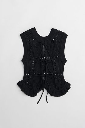 【プランク プロジェクト/PRANK PROJECT】 モチーフパターン2WAYニットベスト人気、トレンドファッション・服の通販 founy(ファニー) ファッション Fashion レディースファッション Fashion for Women トップス・カットソー Cut & Sew Tops ニット Knit Tops & Sweaters ベスト&ジレ / 重ね着スタイル Vests & Gilets カジュアルプルオーバー・ニットトップス Pullovers & Knit Tops / Casual Pullovers 2026年 2026 インナー Innerwear カットソー Cut and Sewn Top コンパクト Compact, Small Size ジャケット Jacket, Outerwear パターン Pattern, Design Print フロント Front, Front Design ベスト Vest, Waistcoat モチーフ Motif, Design Theme リボン Ribbon, Bow ロング Long, Long-Length 夏 Summer 春 Spring S/S・春夏 SS, Spring/Summer, Warm Season |ID:prp329100004802789