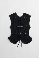 【プランク プロジェクト/PRANK PROJECT】のモチーフパターン2WAYニットベスト 人気、トレンドファッション・服の通販 founy(ファニー) ファッション Fashion レディースファッション Fashion for Women トップス・カットソー Cut & Sew Tops ニット Knit Tops & Sweaters ベスト&ジレ / 重ね着スタイル Vests & Gilets カジュアルプルオーバー・ニットトップス Pullovers & Knit Tops / Casual Pullovers 2026年 2026 インナー Innerwear カットソー Cut and Sewn Top コンパクト Compact, Small Size ジャケット Jacket, Outerwear パターン Pattern, Design Print フロント Front, Front Design ベスト Vest, Waistcoat モチーフ Motif, Design Theme リボン Ribbon, Bow ロング Long, Long-Length 夏 Summer 春 Spring S/S・春夏 SS, Spring/Summer, Warm Season |ID:prp329100004802789