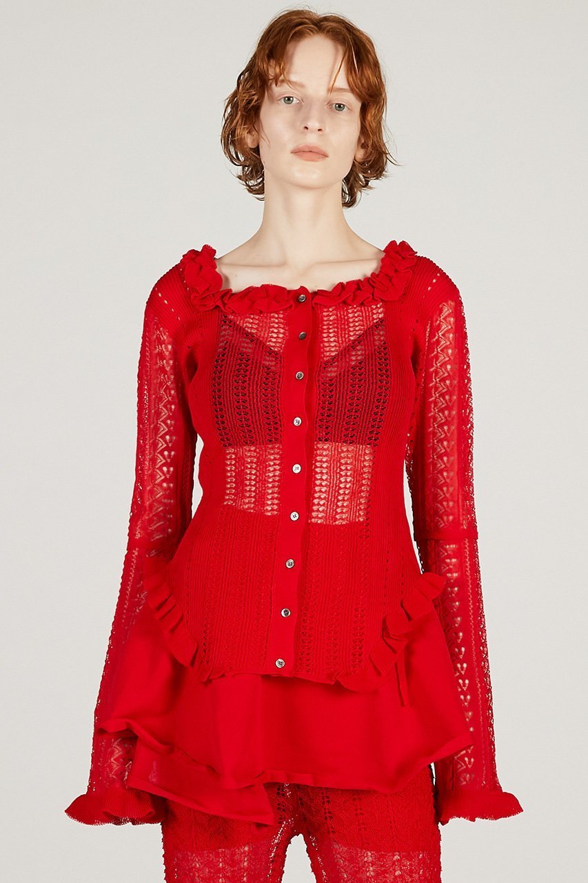 【プランク プロジェクト/PRANK PROJECT】のクロシェライク2WAYカーディガン 人気、トレンドファッション・服の通販 founy(ファニー) ファッション Fashion レディースファッション Fashion for Women トップス・カットソー Cut & Sew Tops ニット Knit Tops & Sweaters カーディガン・羽織り Layered Style Cardigans 2026年 2026 カーディガン Cardigan, Knitwear デコルテ Décolleté, Neckline フリル Frill, Ruffle 夏 Summer 春 Spring S/S・春夏 SS, Spring/Summer, Warm Season other-2|ID: prp329100004802790 ipo3291000000034845751