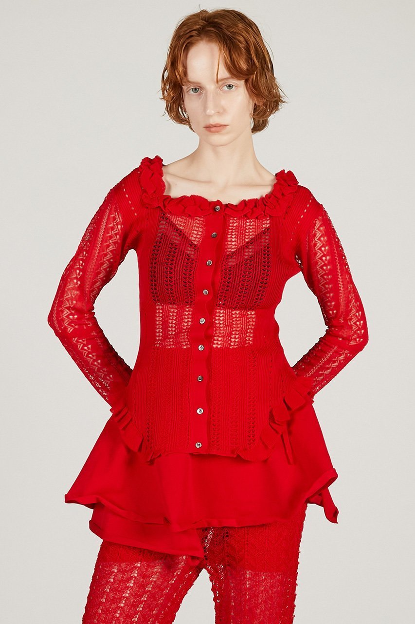 【プランク プロジェクト/PRANK PROJECT】のクロシェライク2WAYカーディガン 人気、トレンドファッション・服の通販 founy(ファニー) ファッション Fashion レディースファッション Fashion for Women トップス・カットソー Cut & Sew Tops ニット Knit Tops & Sweaters カーディガン・羽織り Layered Style Cardigans 2026年 2026 カーディガン Cardigan, Knitwear デコルテ Décolleté, Neckline フリル Frill, Ruffle 夏 Summer 春 Spring S/S・春夏 SS, Spring/Summer, Warm Season other-3|ID: prp329100004802790 ipo3291000000034845752