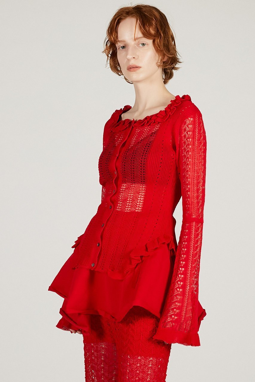 【プランク プロジェクト/PRANK PROJECT】のクロシェライク2WAYカーディガン 人気、トレンドファッション・服の通販 founy(ファニー) ファッション Fashion レディースファッション Fashion for Women トップス・カットソー Cut & Sew Tops ニット Knit Tops & Sweaters カーディガン・羽織り Layered Style Cardigans 2026年 2026 カーディガン Cardigan, Knitwear デコルテ Décolleté, Neckline フリル Frill, Ruffle 夏 Summer 春 Spring S/S・春夏 SS, Spring/Summer, Warm Season other-4|ID: prp329100004802790 ipo3291000000034845753