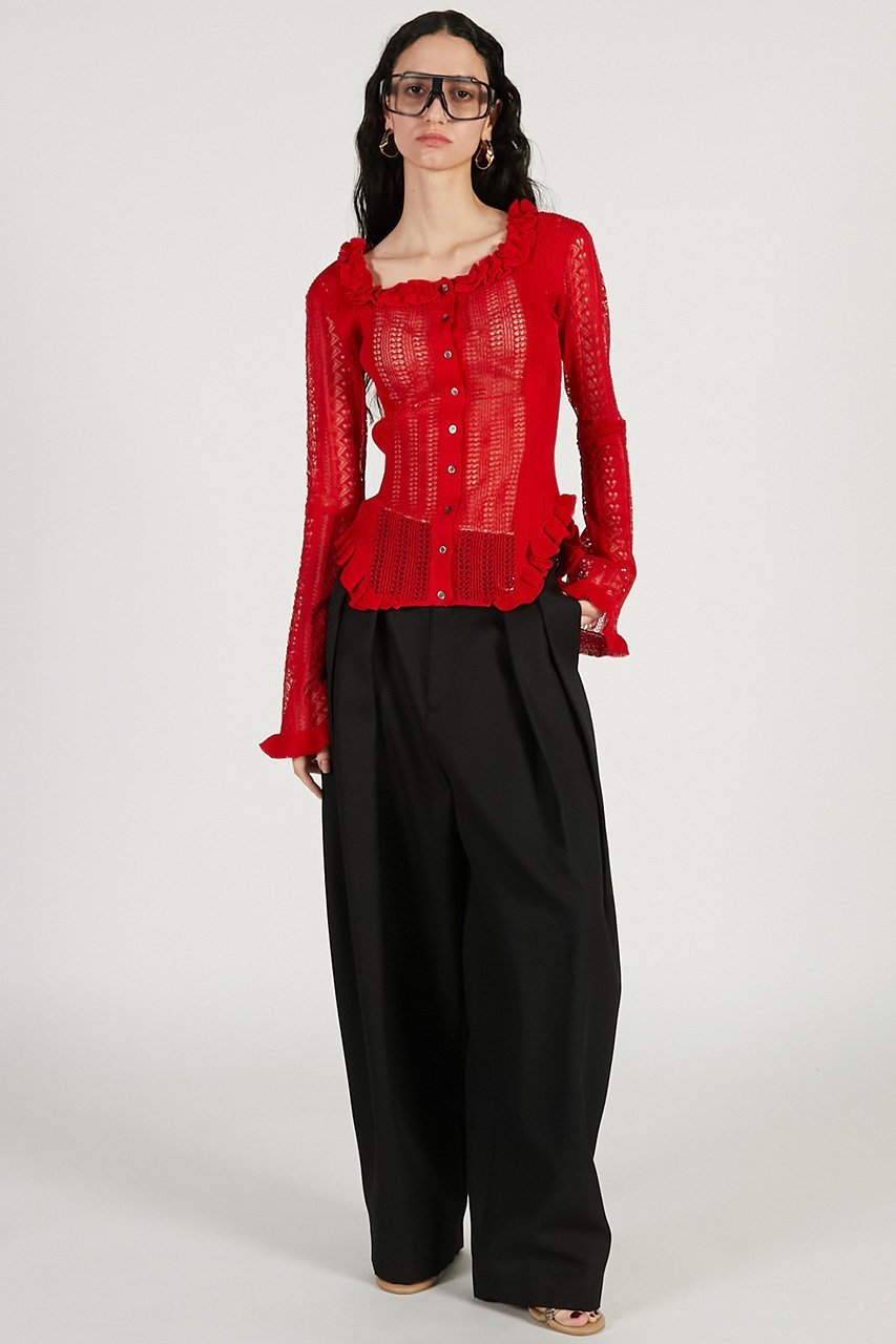 【プランク プロジェクト/PRANK PROJECT】のクロシェライク2WAYカーディガン 人気、トレンドファッション・服の通販 founy(ファニー) ファッション Fashion レディースファッション Fashion for Women トップス・カットソー Cut & Sew Tops ニット Knit Tops & Sweaters カーディガン・羽織り Layered Style Cardigans 2026年 2026 カーディガン Cardigan, Knitwear デコルテ Décolleté, Neckline フリル Frill, Ruffle 夏 Summer 春 Spring S/S・春夏 SS, Spring/Summer, Warm Season other-8|ID: prp329100004802790 ipo3291000000034845757