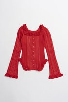 【プランク プロジェクト/PRANK PROJECT】のクロシェライク2WAYカーディガン RED(レッド)|ID: prp329100004802790 ipo3291000000036138354