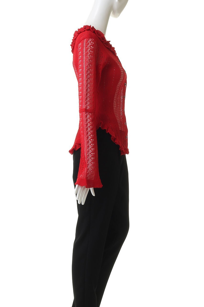 【プランク プロジェクト/PRANK PROJECT】のクロシェライク2WAYカーディガン 人気、トレンドファッション・服の通販 founy(ファニー) 　ファッション　Fashion　レディースファッション　Fashion for Women　トップス・カットソー　Cut & Sew Tops　ニット　Knit Tops & Sweaters　カーディガン・羽織り　Layered Style Cardigans　カーディガン　Cardigan, Knitwear　デコルテ　Décolleté, Neckline　フリル　Frill, Ruffle　other-3|ID: prp329100004802790 ipo3291000000036524303