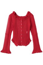 【プランク プロジェクト/PRANK PROJECT】のクロシェライク2WAYカーディガン RED(レッド)|ID: prp329100004802790 ipo3291000000036950051