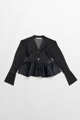 【プランク プロジェクト/PRANK PROJECT】のシアーコンビペプラムカーデ 人気、トレンドファッション・服の通販 founy(ファニー) ファッション Fashion レディースファッション Fashion for Women トップス・カットソー Cut & Sew Tops ニット Knit Tops & Sweaters カーディガン・羽織り Layered Style Cardigans 2026年 2026 カーディガン Cardigan, Knitwear コンパクト Compact, Small Size シアー Sheer, See-Through デニム Denim, Jeans Material ドッキング Docking, Mixed Material バランス Balance, Style Balance フィット Fit, Slim Fit フォルム Silhouette, Form ペプラム Peplum, Flared Hem ボトム Bottoms, Lower Wear リブニット Rib Knit, Ribbed Knit 夏 Summer 春 Spring S/S・春夏 SS, Spring/Summer, Warm Season |ID:prp329100004802791