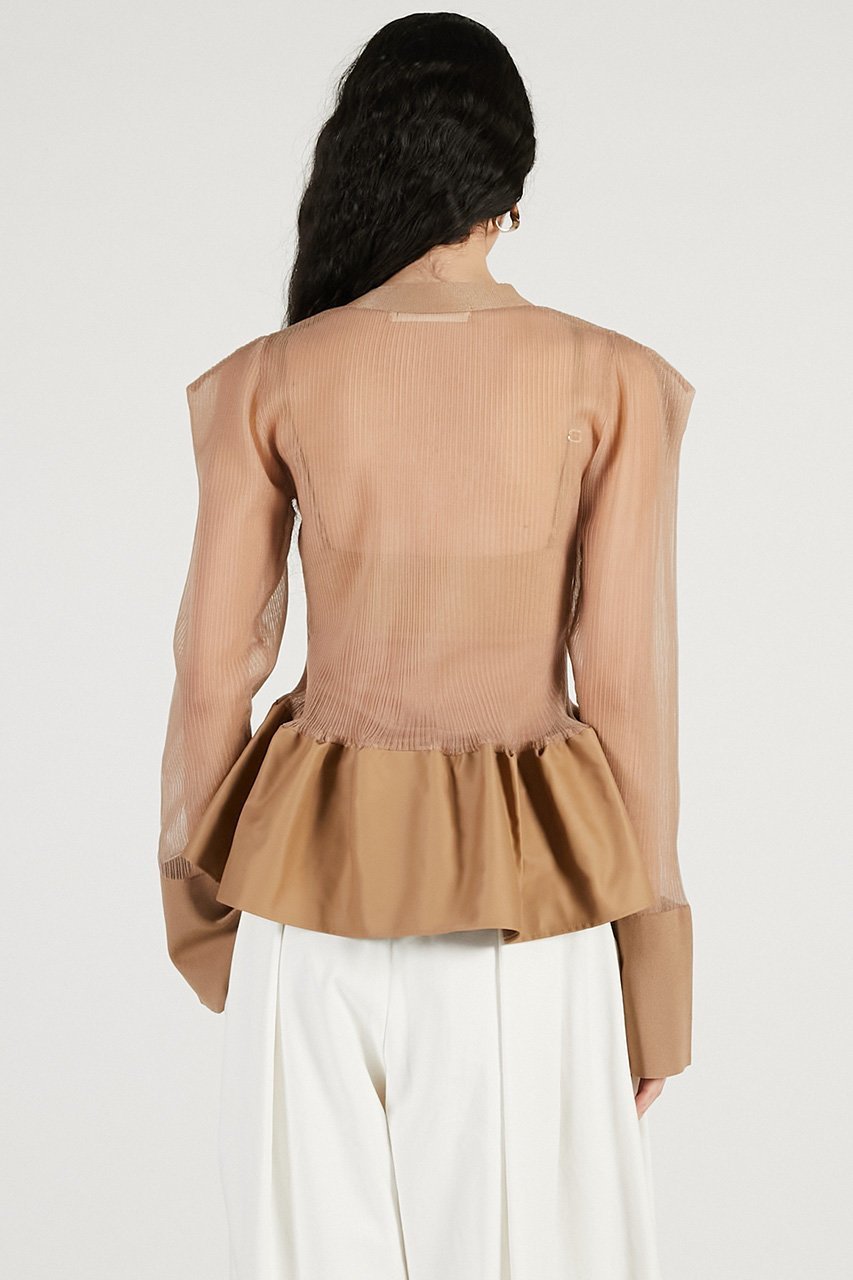 【プランク プロジェクト/PRANK PROJECT】のシアーコンビペプラムカーデ 人気、トレンドファッション・服の通販 founy(ファニー) ファッション Fashion レディースファッション Fashion for Women トップス・カットソー Cut & Sew Tops ニット Knit Tops & Sweaters カーディガン・羽織り Layered Style Cardigans 2026年 2026 カーディガン Cardigan, Knitwear コンパクト Compact, Small Size シアー Sheer, See-Through デニム Denim, Jeans Material ドッキング Docking, Mixed Material バランス Balance, Style Balance フィット Fit, Slim Fit フォルム Silhouette, Form ペプラム Peplum, Flared Hem ボトム Bottoms, Lower Wear リブニット Rib Knit, Ribbed Knit 夏 Summer 春 Spring S/S・春夏 SS, Spring/Summer, Warm Season other-6|ID: prp329100004802791 ipo3291000000034845765