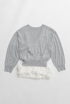 【プランク プロジェクト/PRANK PROJECT】のテープリボンキャミレイヤードニット L.GRY(ライトグレー)|ID: prp329100004802792 ipo3291000000034845770